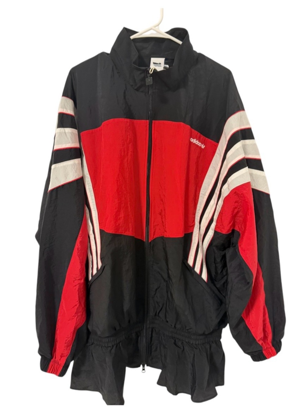 Adidas Originals Santiago TT Track Top Jacket Black Red White Full Zip XL Women
